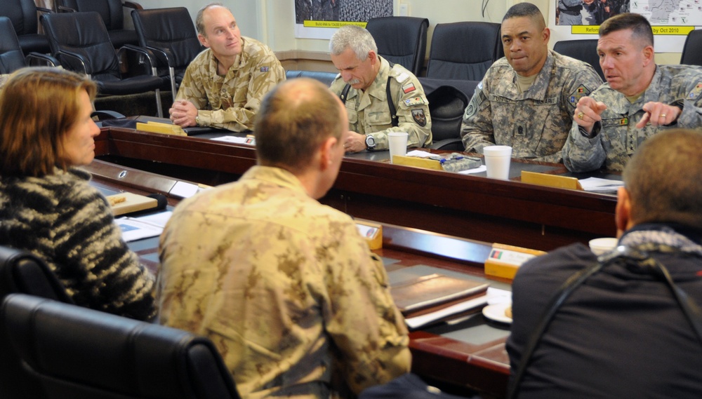 Norwegian Minister of Defense and Chief of Defense visit Camp Eggers, Kabul, Afghanistan