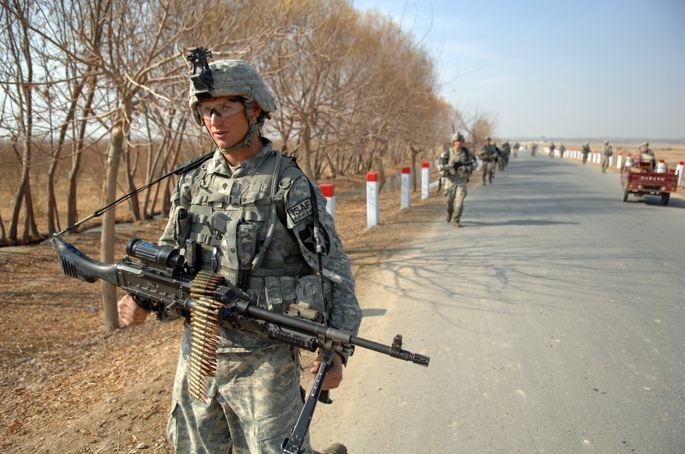 5th SBCT, 2nd ID troops conduct patrol in Arghandab River Valley