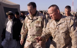Adm. Mullen Tours Afghanistan Market Alongside Marines, Views Progress