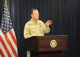 Admiral Mullen Addresses Media in Baghdad