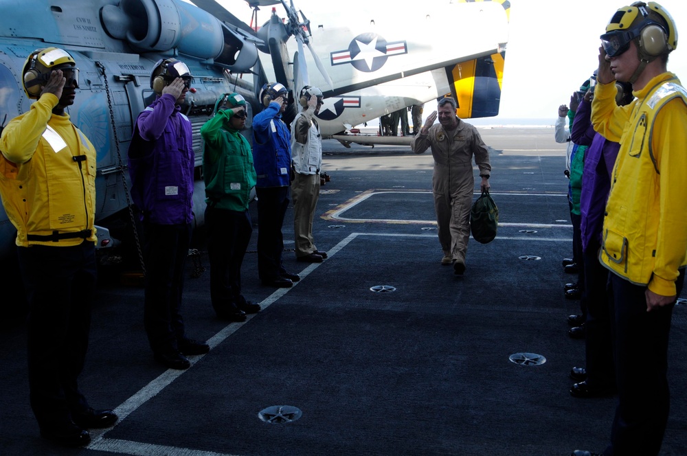 U.S. Naval Forces Central Command commander visits Nimitz