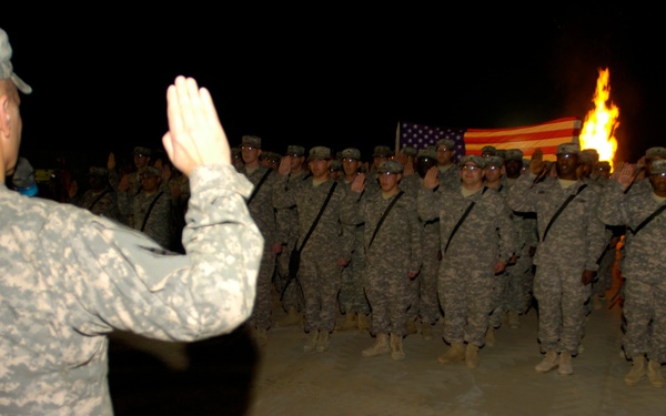 Soldiers reenlist