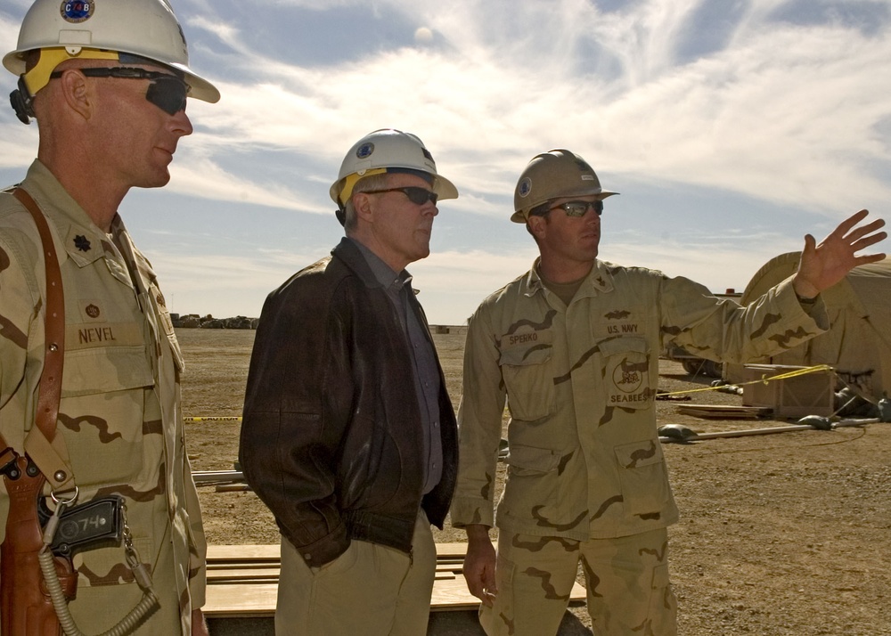 Secretary of the Navy Ray Mabus Visits Seabees in Afghanistan