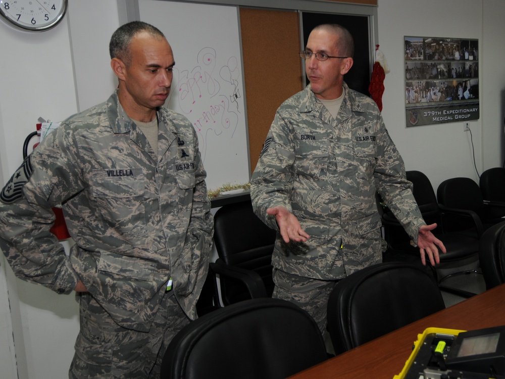 AFCENT Command Chief Tours 379th