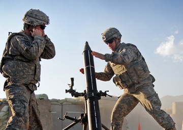 1-40 CAV Soldiers Conduct Fires Mission in Khost