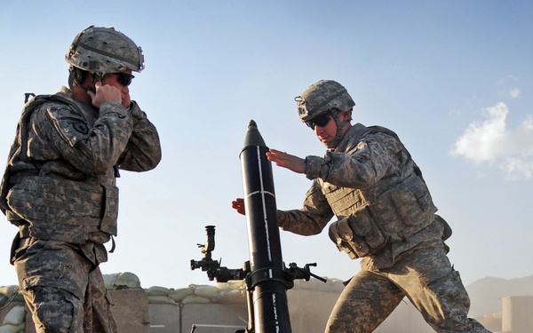 1-40 CAV Soldiers Conduct Fires Mission in Khost