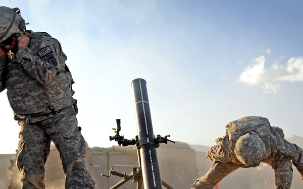 1-40 CAV Soldiers Conduct Fires Mission in Khost