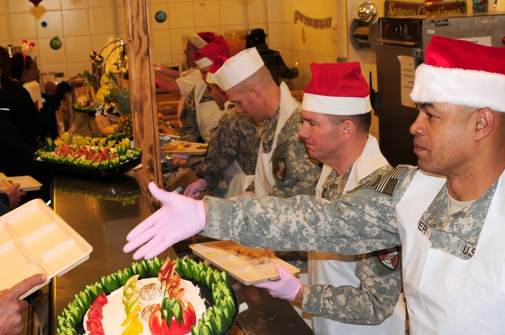 Caldwell visits Camp Alamo and Camp Phoenix on Christmas Day