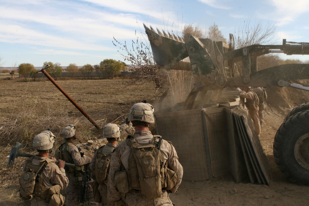 Marine Engineers Fortify Observation Posts in Afghanistan