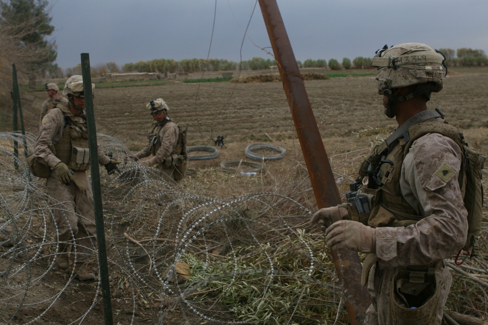 Marine Engineers Fortify Observation Posts in Afghanistan