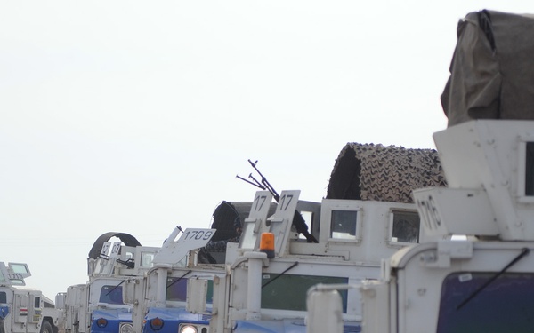 U.S., Federal Police conduct patrol, search