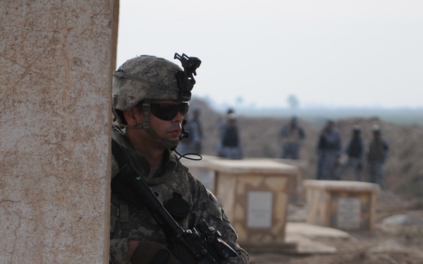 U.S., Federal Police conduct patrol, search