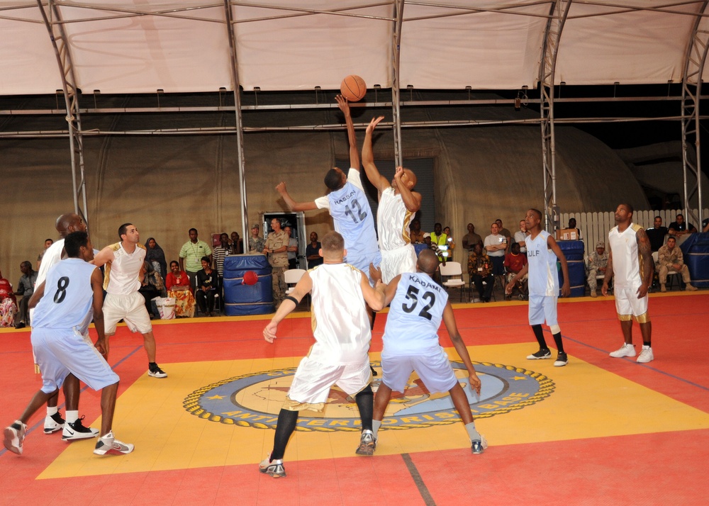 Camp Lemonnier Plays Basketball With Djiboutian National Development Team