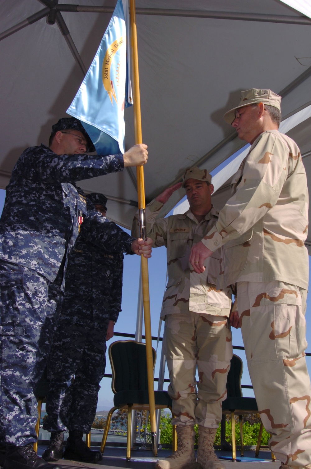 Accepting the guidon
