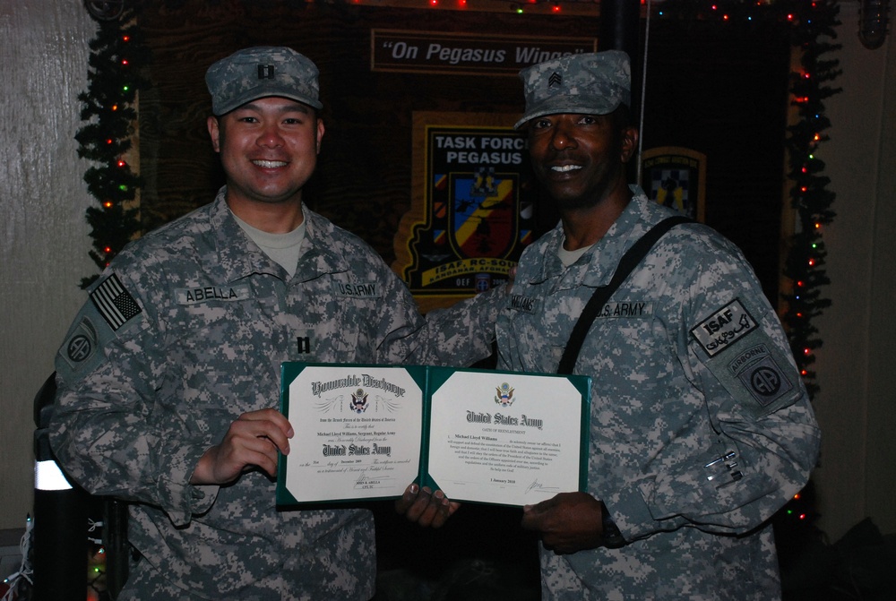 First 82nd Airborne Division Soldier to re-enlist: 2010, Afghanistan