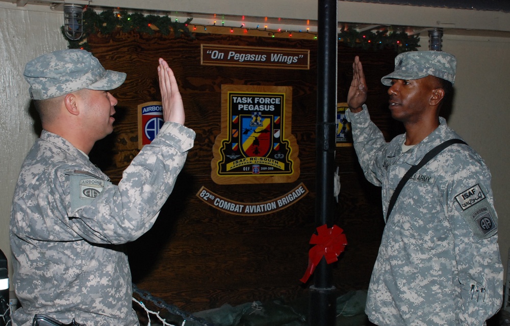 First 82nd Airborne Division Soldier to re-enlist: 2010, Afghanistan