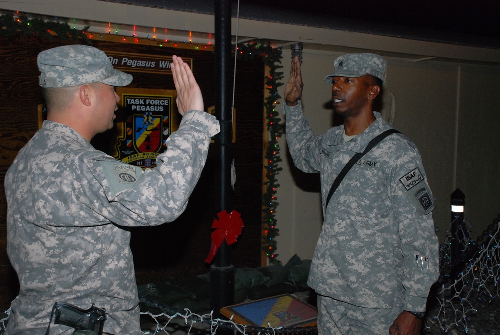 First 82nd Airborne Division Soldier to re-enlist: 2010, Afghanistan