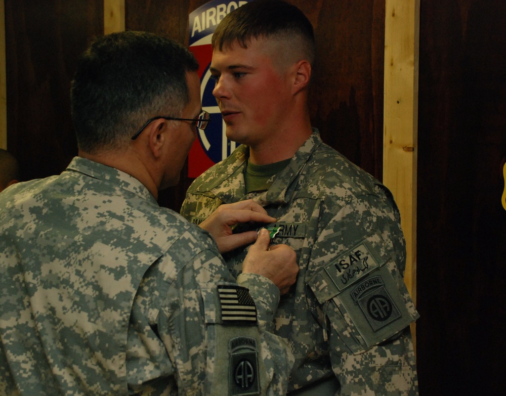 AA6 promotes and awards 82nd CAB Troopers, Regional Command-South, Afghanistan