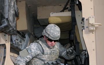 'Rollover, Rollover, Rollover!': Soldiers learn how to quickly, properly exit an MRAP