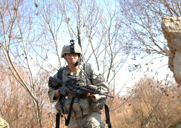 Combat patrol in the Arghandab River Valley