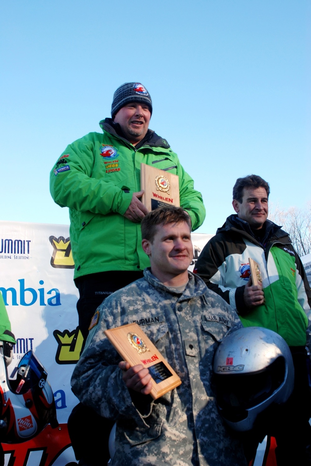 Army National Guard Soldiers Race Bobsleds with NASCAR and Drag Racing Drivers at Lake Placid