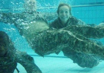 Paratroopers Jump Into Water Survival Training