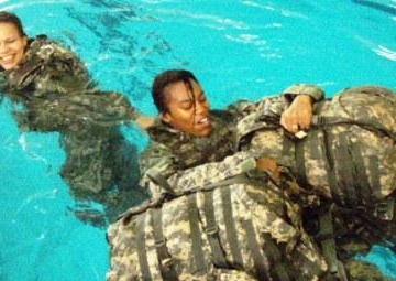 Paratroopers Jump Into Water Survival Training