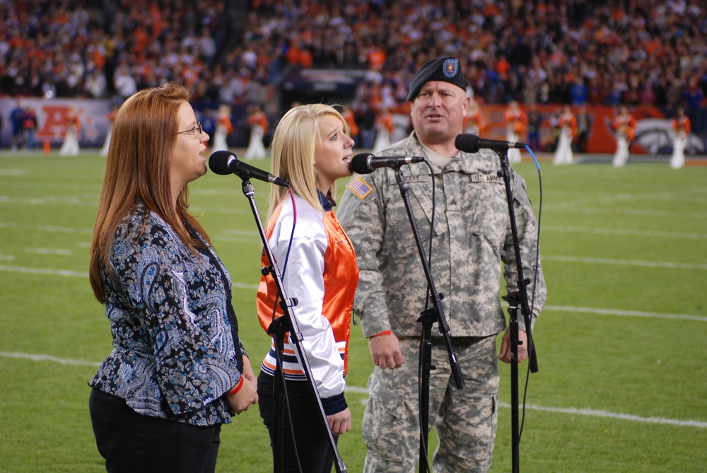 Guard Family Sings for Thousands