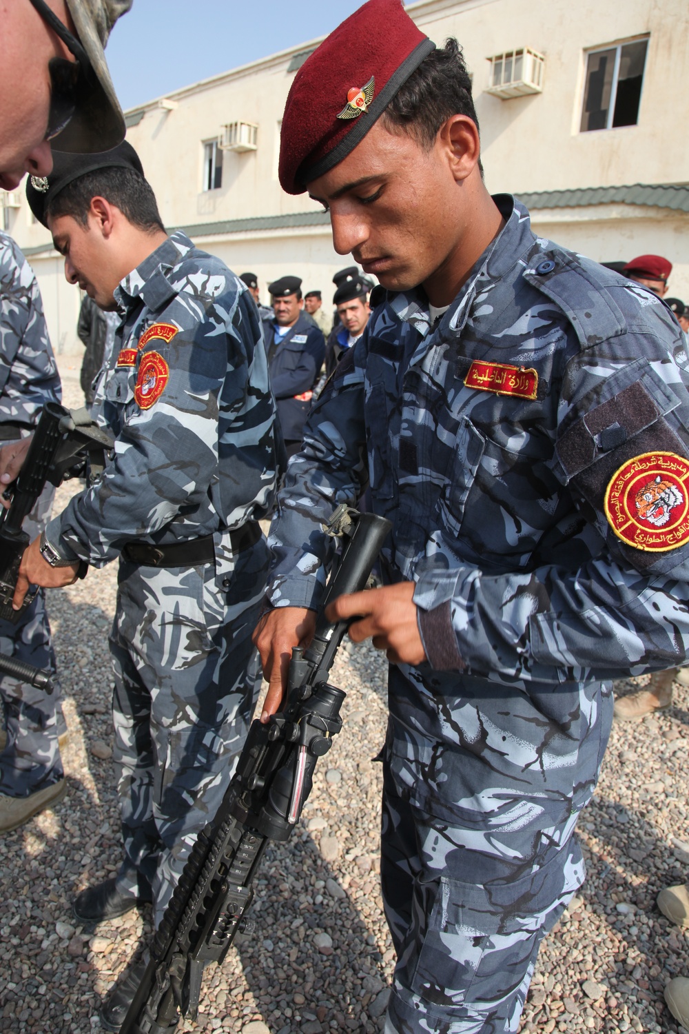 Iraqi police inspection formation