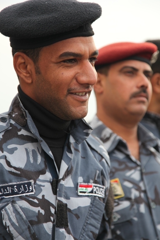 Iraqi police inspection formation