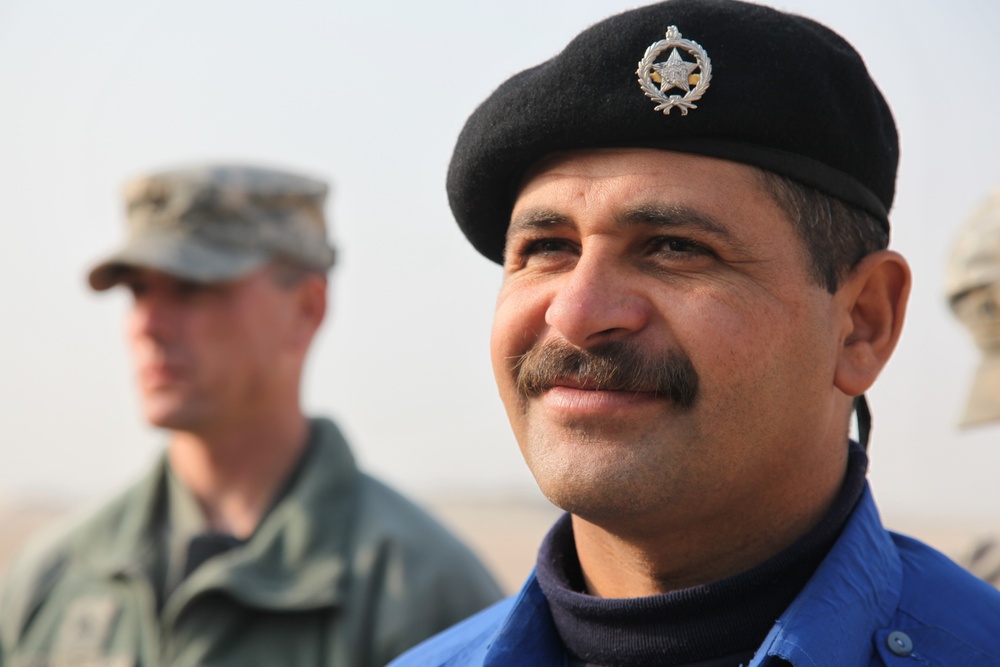 Iraqi police inspection formation