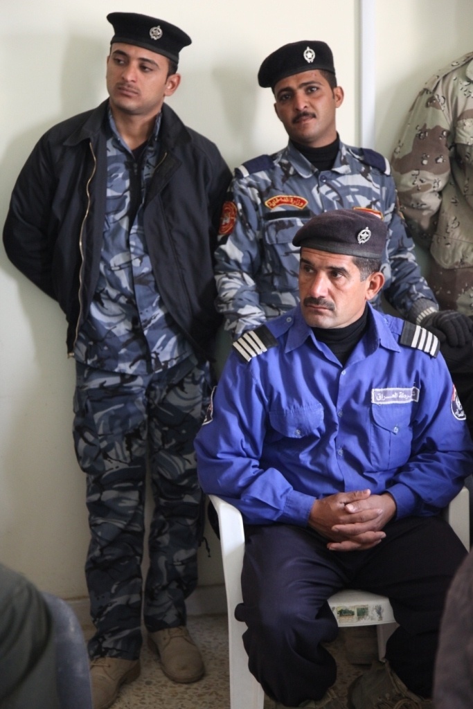 Iraqi police inspection formation