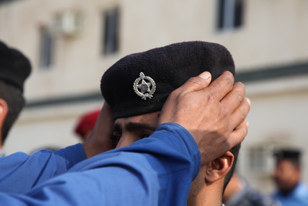 Iraqi police inspection formation