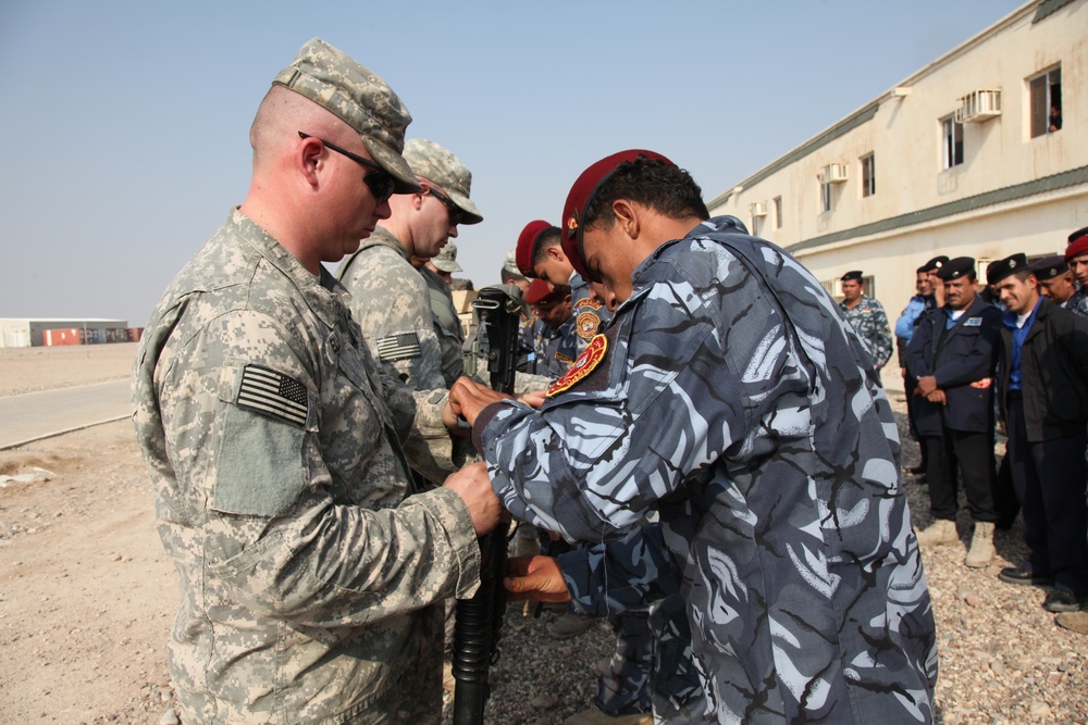 Iraqi police inspection formation