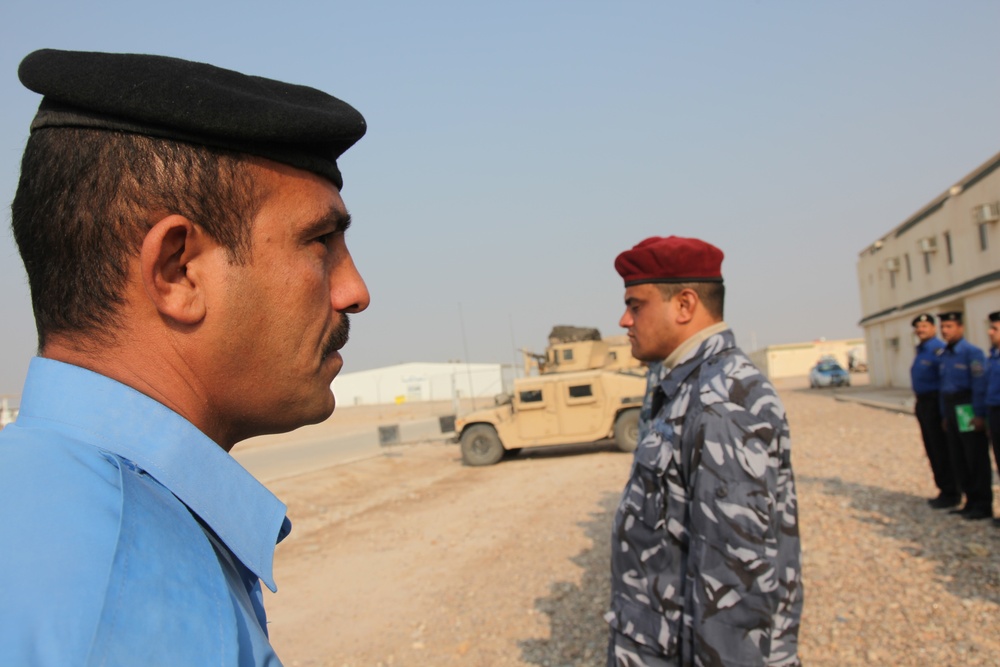 Iraqi police inspection formation