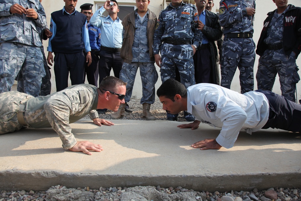 Iraqi police inspection formation