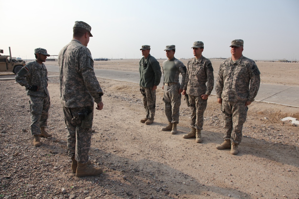 Iraqi police inspection formation