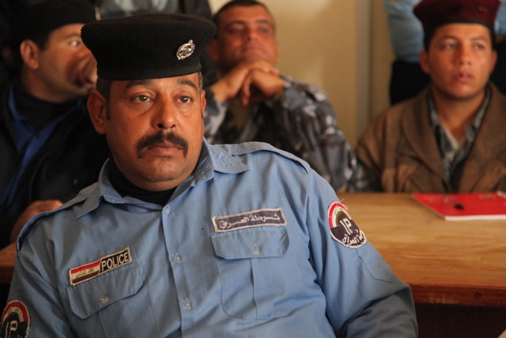 Iraqi police inspection formation