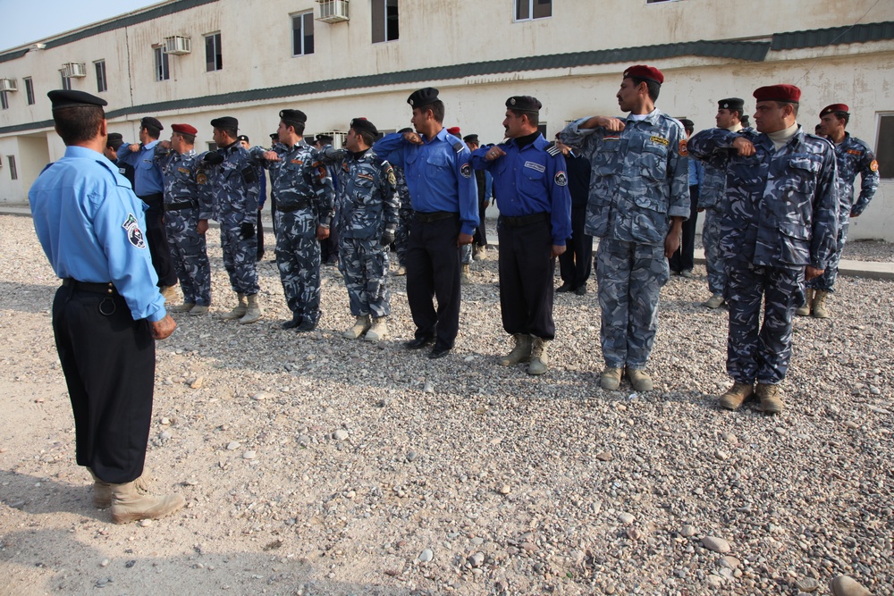 Iraqi police inspection formation