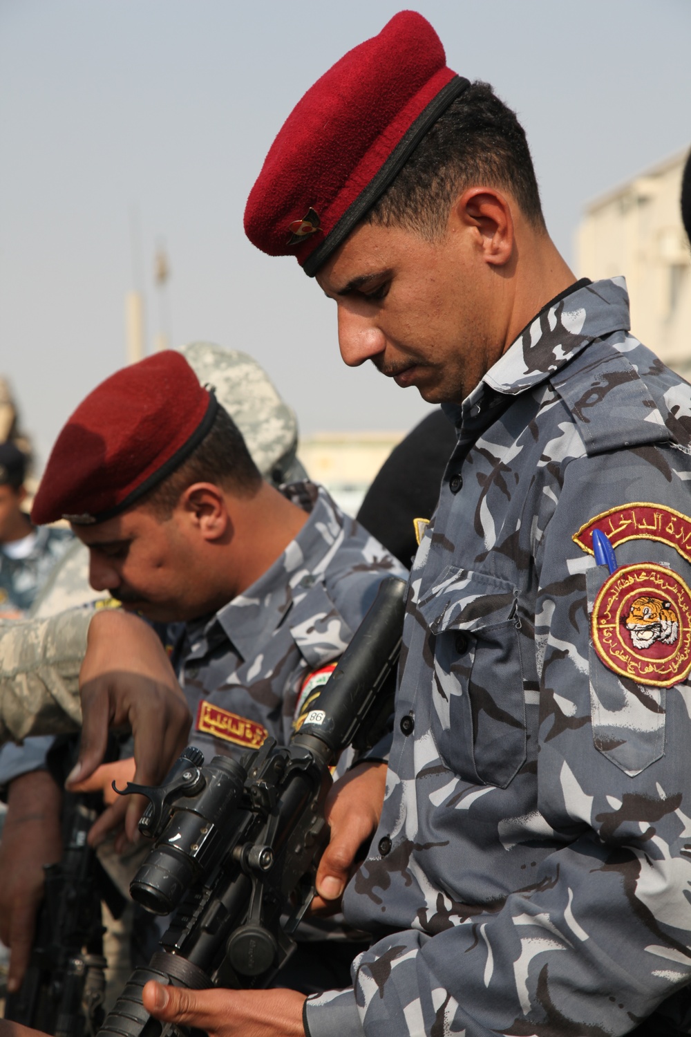 Iraqi police inspection formation