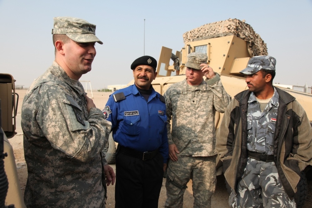 Iraqi police inspection formation