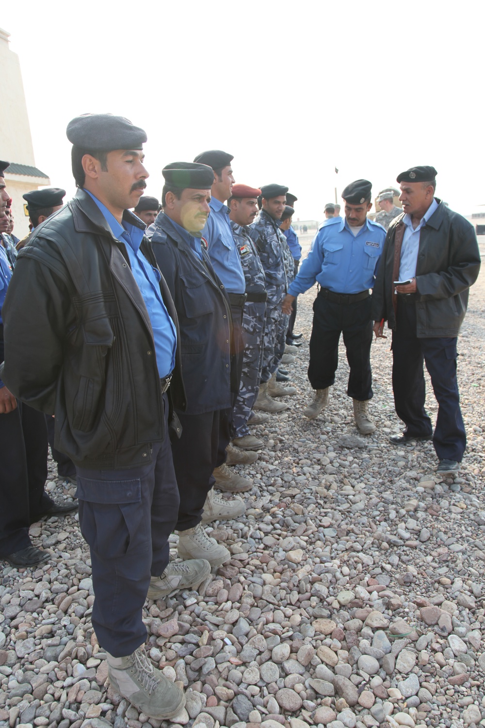 Iraqi police inspection formation