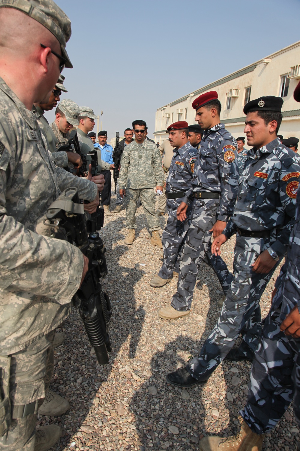 Iraqi police inspection formation