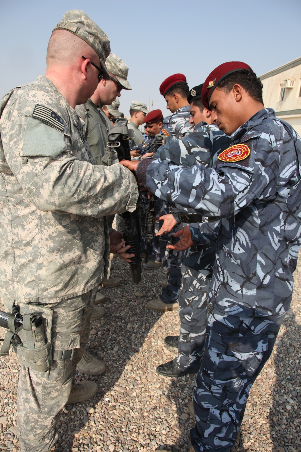 Iraqi police inspection formation