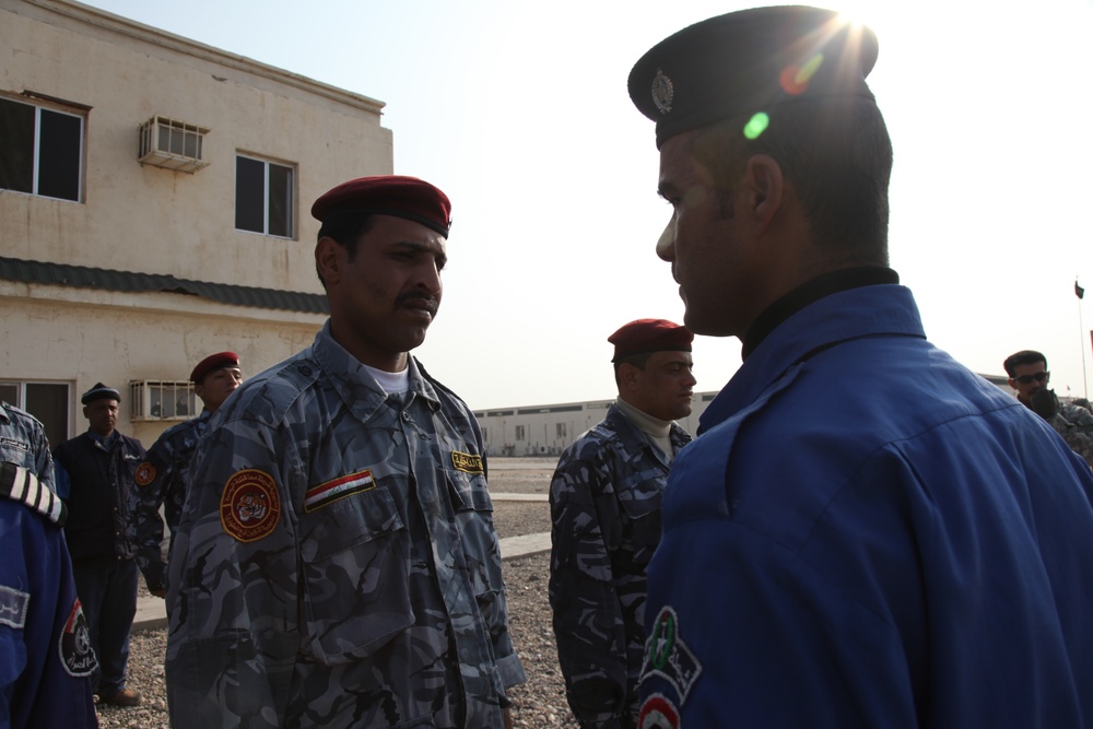 Iraqi police inspection formation