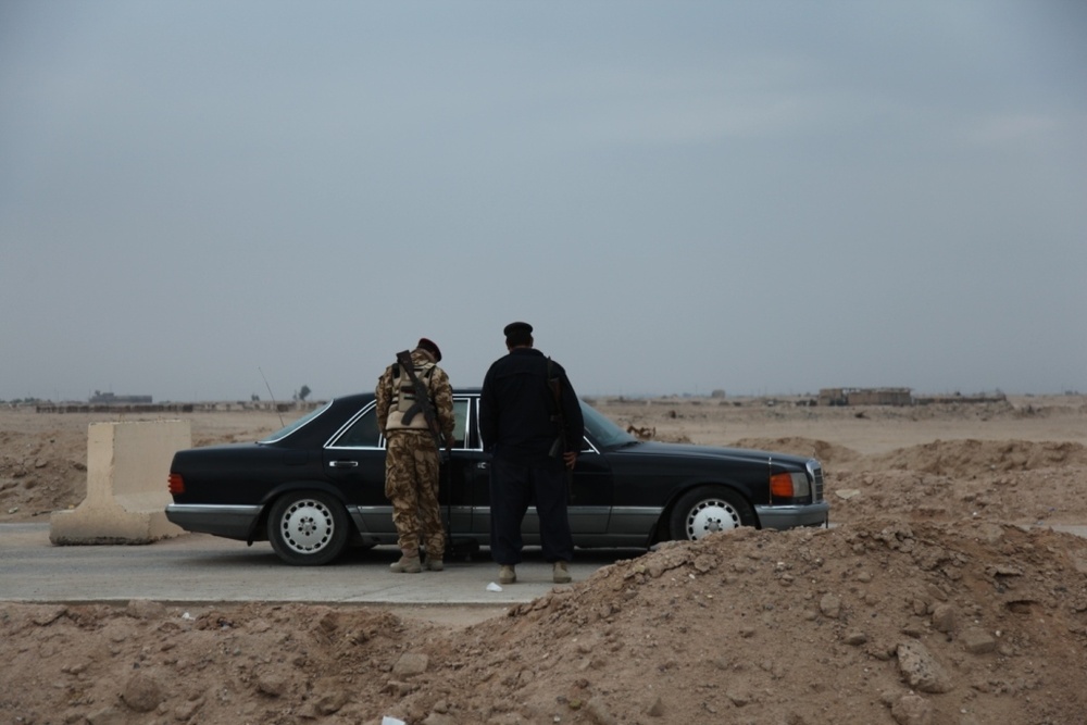 Iraqi police inspection formation