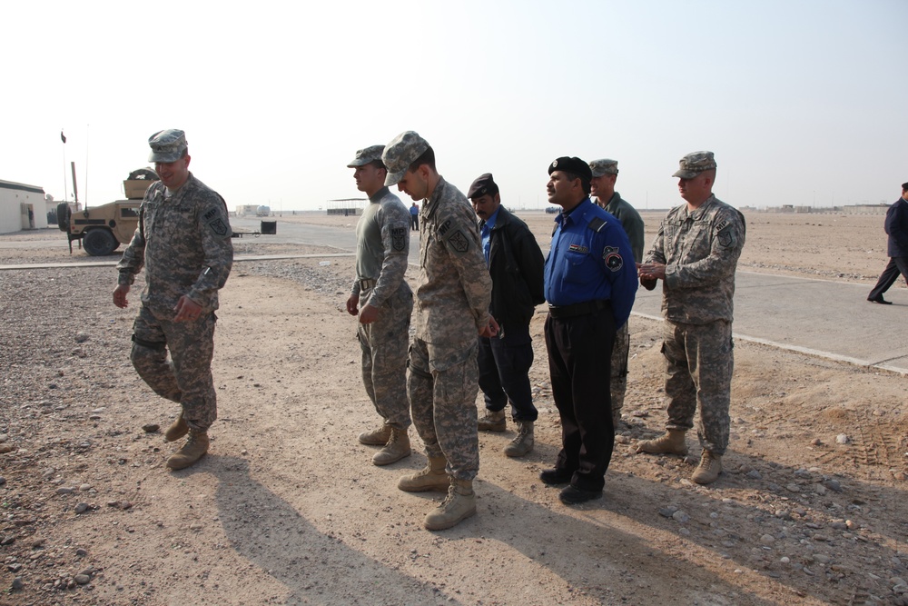 Iraqi police inspection formation