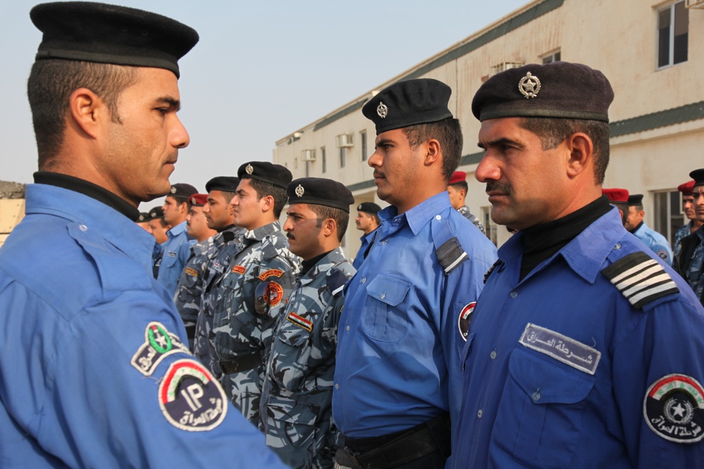 Iraqi police inspection formation