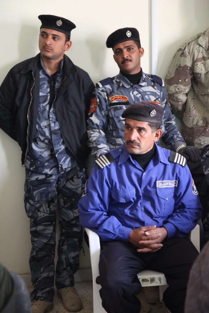 Iraqi police inspection formation