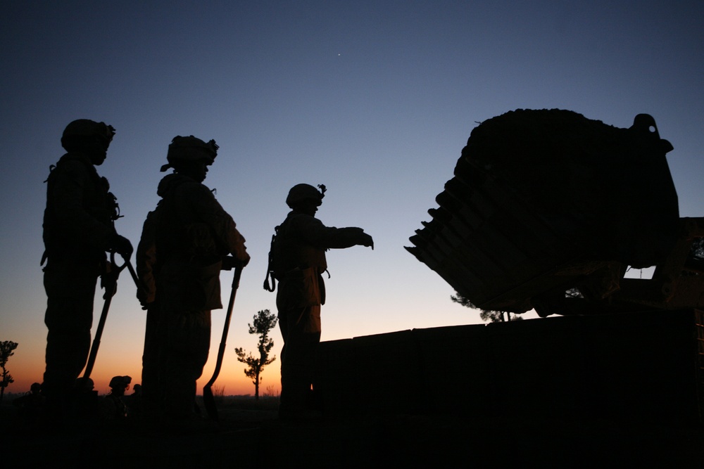 Supporting Marines tackle engineer work